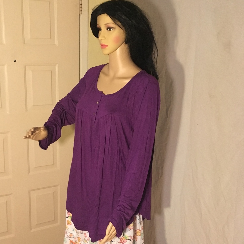 Purple Leo Rosi long sleeved Jane Top size XXL - Picture 2 of 4